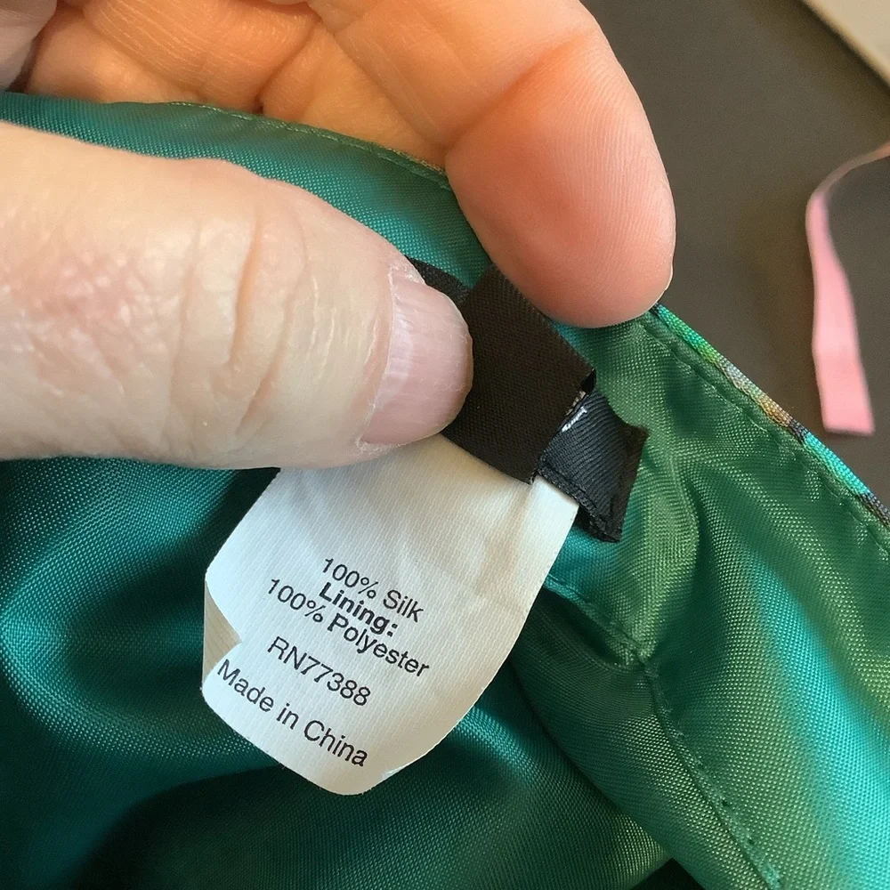 J. Crew Strapless Turquoise and Green Silk Dress - Picture 6 of 6